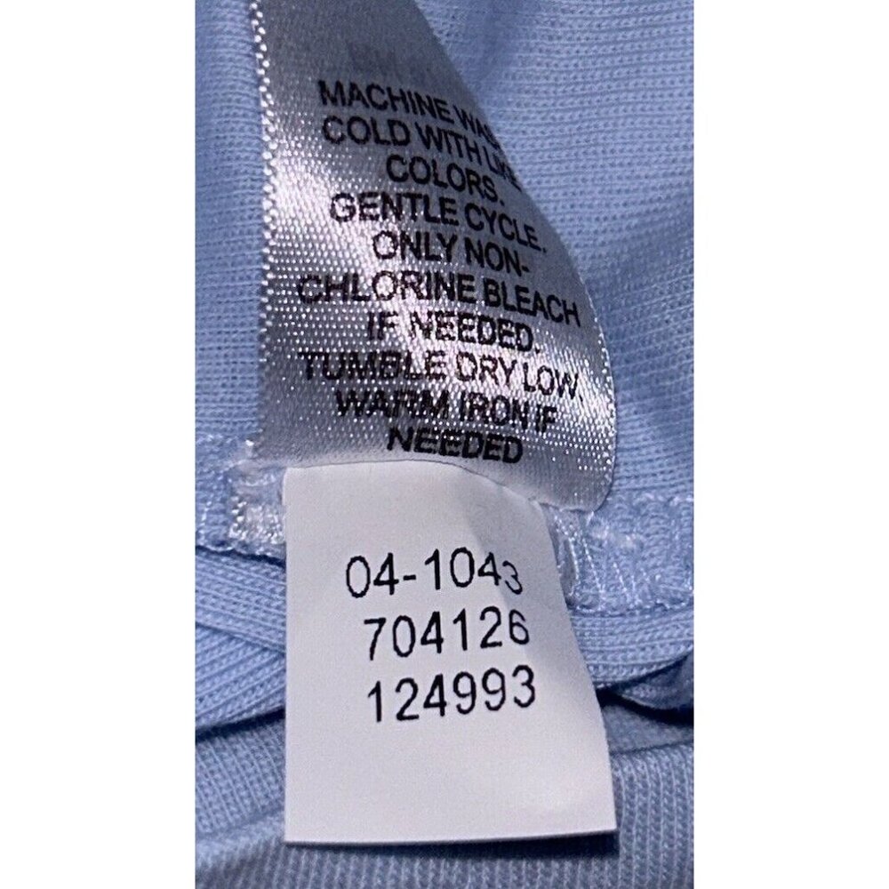 J Jill Sz XL Light Blue Pima Cotton Ballet Sleeve Tee Soft Scoop Neck Peru EUC - Picture 8 of 8